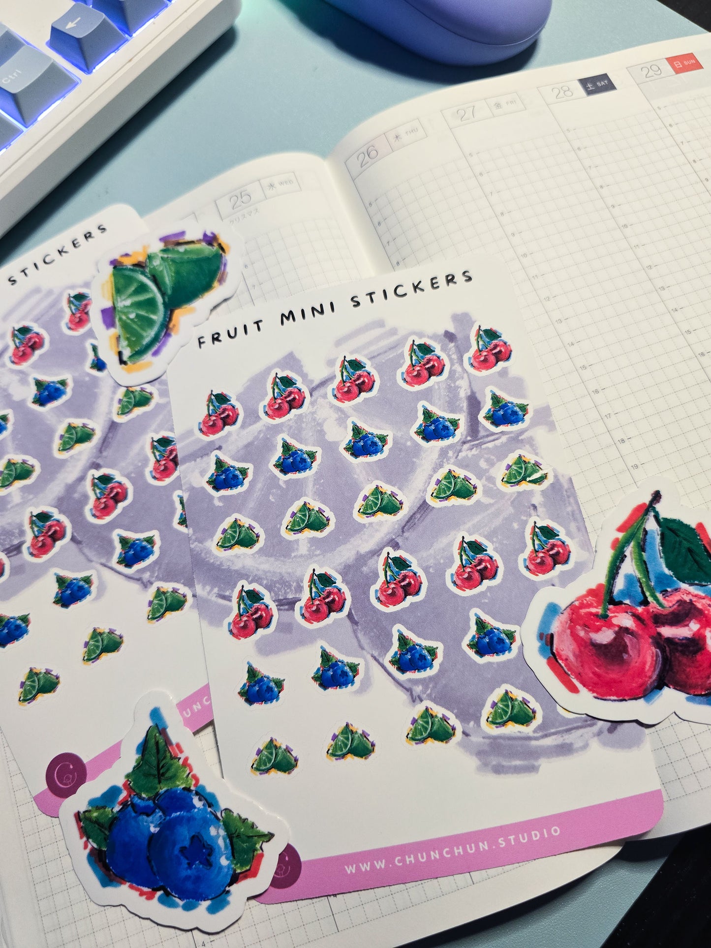 Fruits Mini Sticker Sheet