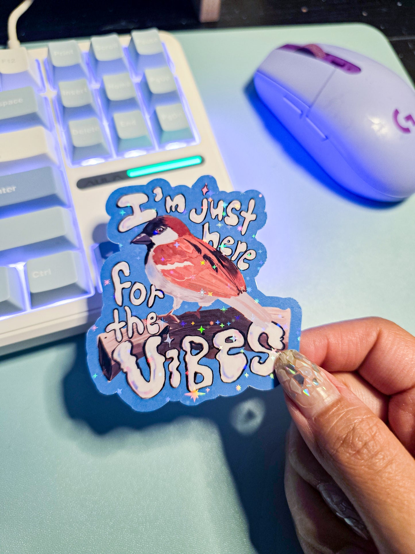 Here for the Vibes - Sticker