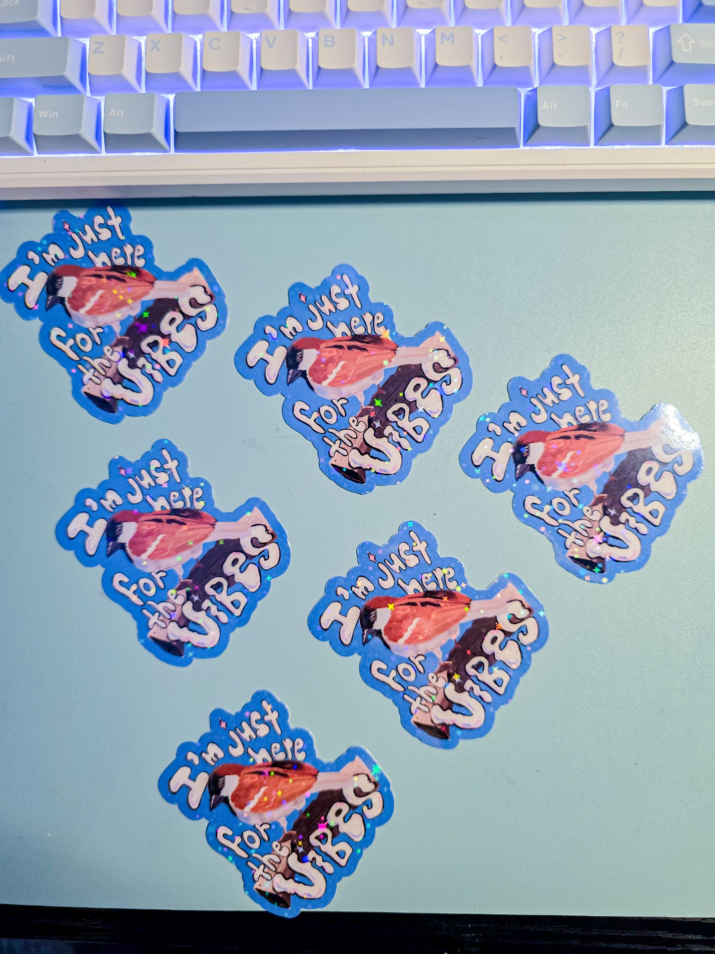 Here for the Vibes - Sticker