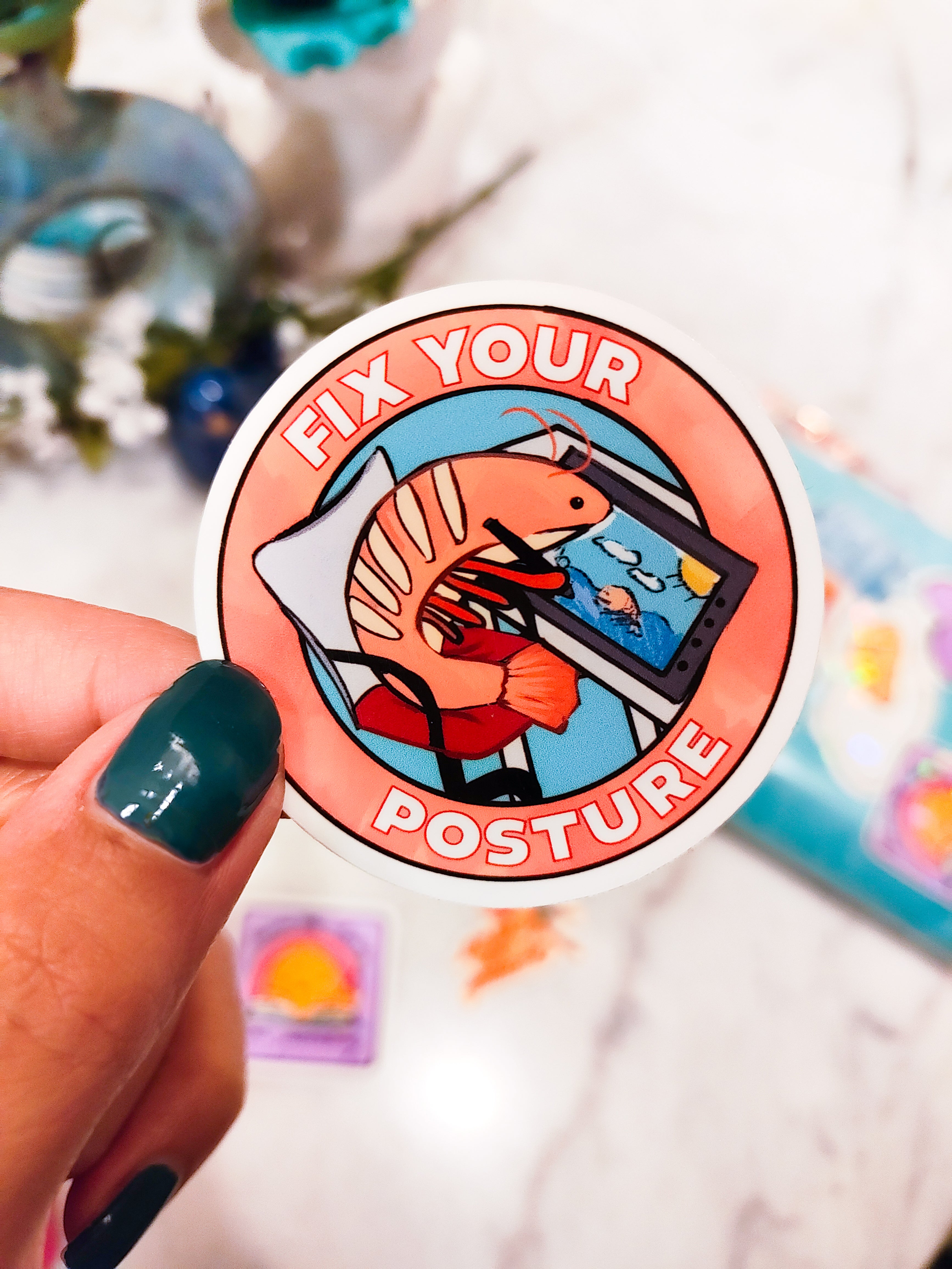 Posture Device Sticker Fix Your Posture - Sticker – chunchun studio
