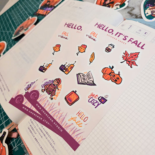 Hello Fall - Sticker Sheet